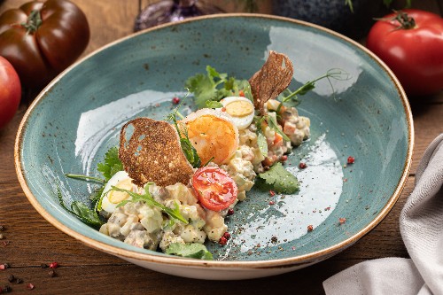 Olivier salade met kalkoen