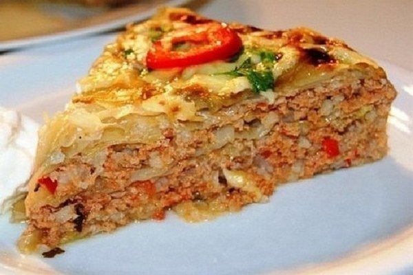 Luie koolrolletjes in laagjes