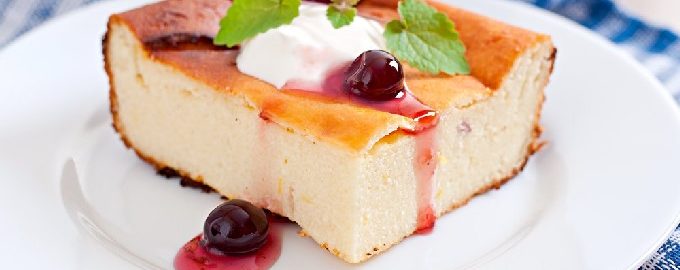 Klassieke cottage cheese ovenschotel in de oven