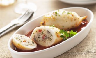 Gevulde inktvis - 10 gemakkelijke en heerlijke recepten stap voor stap