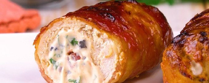 Gevulde kiprolletjes in de oven