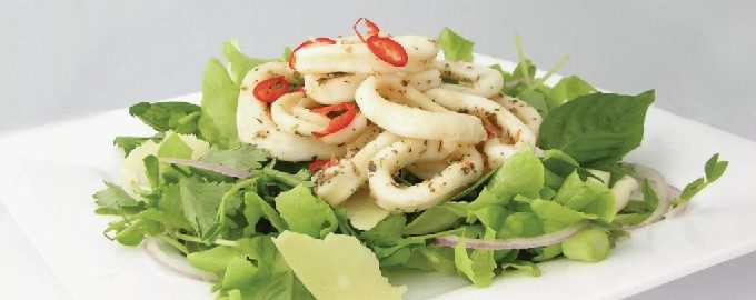 Inktvissalade
