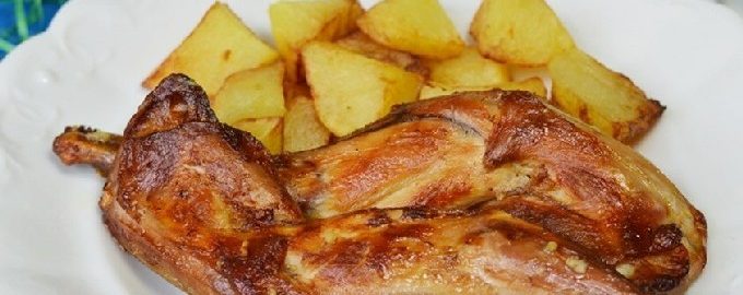 Sappig, zacht konijn in de oven