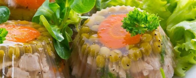 Gelei kip met gelatine