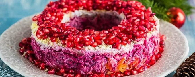 Granaatappelsalade met kip