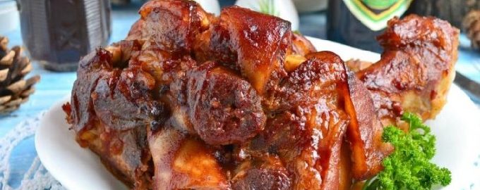 Varkensschenkel gebakken in de oven